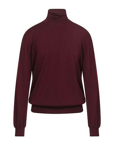 RICHARD OWE'N Polo neck Burgundy 100% Virgin Wool