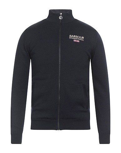 BARBOUR Cardigan INTERNATIONAL Navy 100% Merino Wool