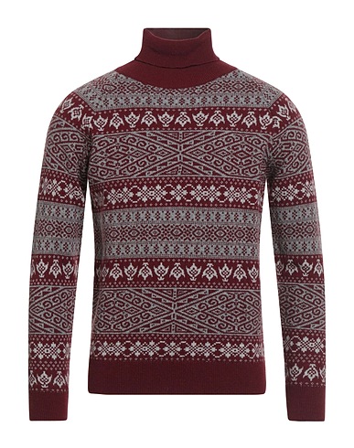 MC GEORGE Polo neck Burgundy 100% Geelong Wool
