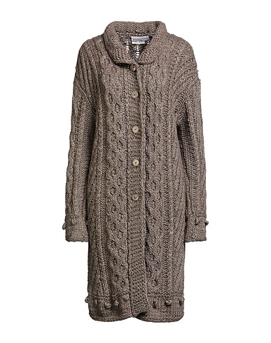 CRISTIANO FISSORE Cardigan Khaki 60% Virgin Wool, 30% Alpaca wool, 10% Acrylic