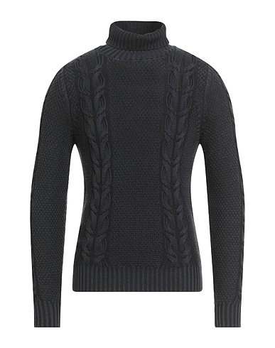 FERRANTE Polo neck Charcoal 100% Merino Wool