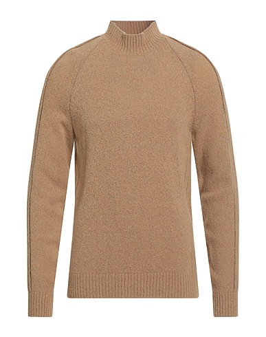 BOSS Polo neck Sand 80% Virgin Wool, 20% Polyamide