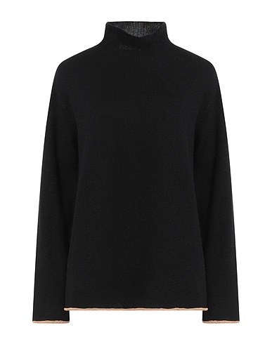 MALÌPARMI Polo neck Black 85% Virgin Wool, 15% Cashmere, Polyester