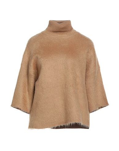 FABIANA FILIPPI Polo neck Camel 49% Virgin Wool, 28% Mohair wool, 15% Polyamide, 5% Wool, 3% Elastane