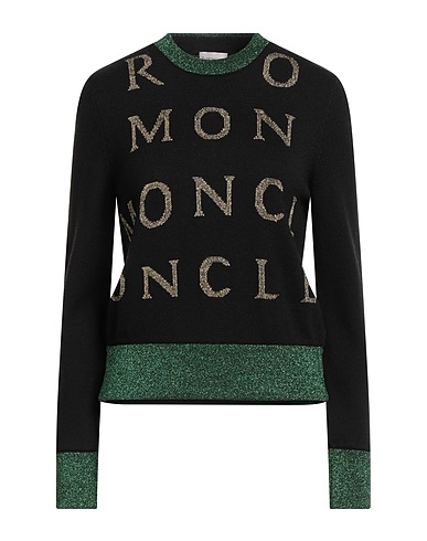 MONCLER Jumper Black 100% Virgin Wool, Viscose, Metallic fiber