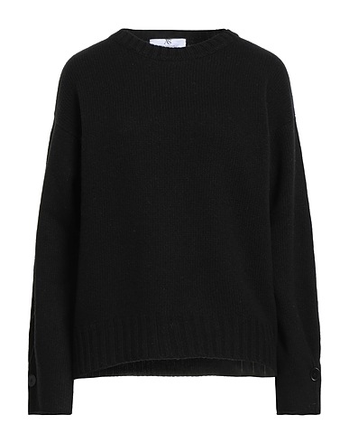 ANNA SERAVALLI Sweater Black 100% Merino Wool
