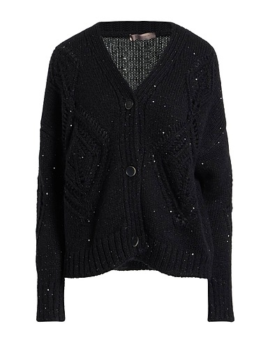 D.EXTERIOR Cardigan Black 37% Polyester, 28% Alpaca wool, 22% Polyamide, 13% Merino Wool