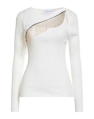 SIMONA CORSELLINI Jumper White 70% Viscose, 30% Polyester