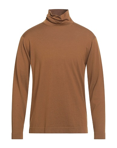 FILIPPO DE LAURENTIIS Polo neck Sand 100% Merino Wool