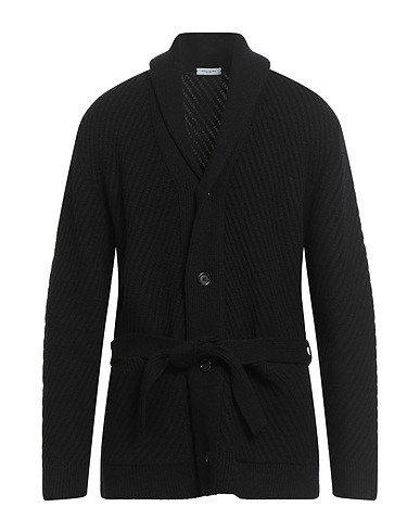 PAOLO PECORA Cardigan Black 100% Virgin Wool