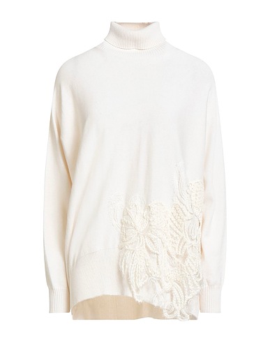 D.EXTERIOR Polo neck Cream 30% Viscose, 30% Cashmere, 20% Polyamide, 20% Merino Wool