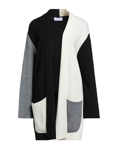 SOALLURE Strickjacke Schwarz 50% Acryl, 30% Wolle, 20% Viskose