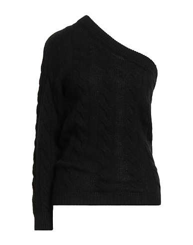SOLOTRE Jumper Black 55% Wool, 45% Cashmere