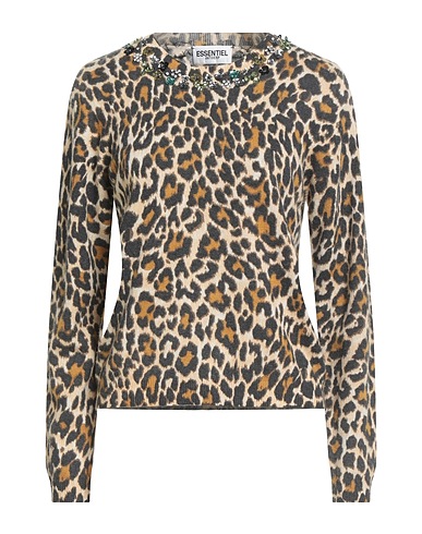 ESSENTIEL ANTWERP Jumper Sand 47% Wool, 38% Viscose, 10% Nylon, 5% Cashmere, PBT - Polybutylene terephthalate