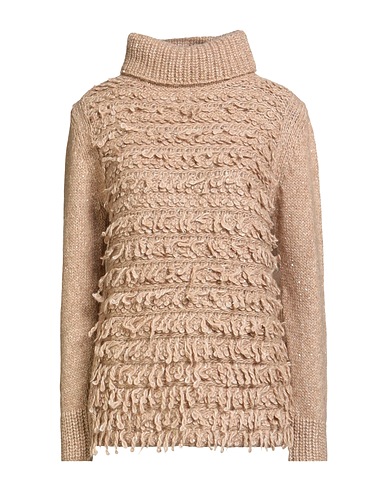 D.EXTERIOR Polo neck Light brown 37% Polyester, 28% Alpaca wool, 22% Polyamide, 13% Merino Wool