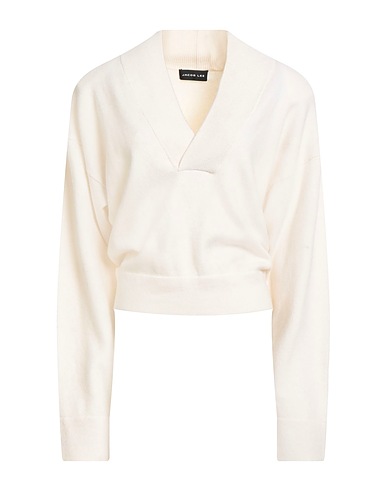 JACOB LEE Kaschmirpullover  Cremeweiß 100% Kaschmir