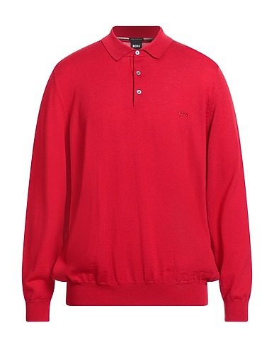 BOSS Pullover Rosso 100% Lana Vergine