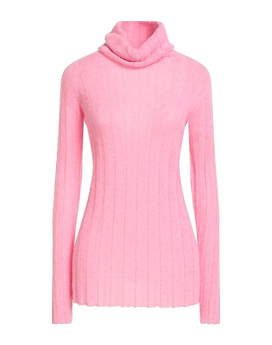 ROBERTO COLLINA Polo neck Pink 53% Baby alpaca wool, 33% Nylon, 14% Wool