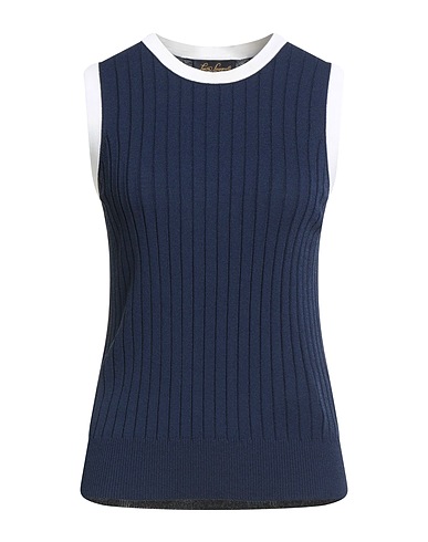 LUISA SPAGNOLI Top Navy blue 65% Vinylal, 35% Polyamide