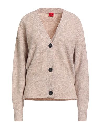 HUGO Cardigan Beige 42% Polyester, 33% Virgin Wool, 24% Alpaca wool, 1% Elastane