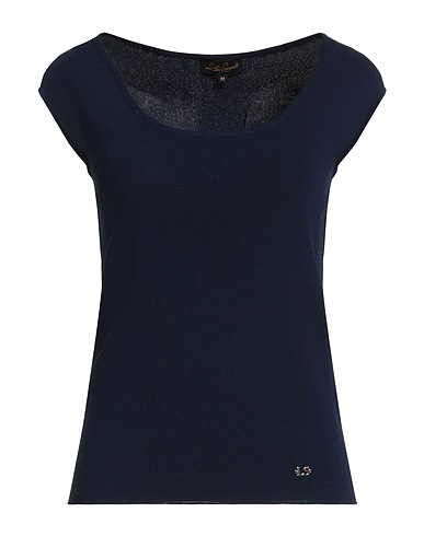LUISA SPAGNOLI Maglia Gilet Blu notte 65% Viscosa, 35% Poliammide