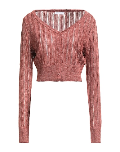 MAJESTIC FILATURES Cardigan MARRONE 81% Viscose, 10% Lurex®, 9% Polyamide
