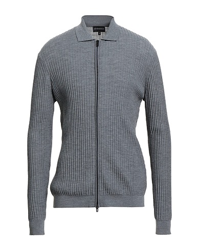 EMPORIO ARMANI Cardigan Grey 100% Virgin Wool, Polyamide, Elastane