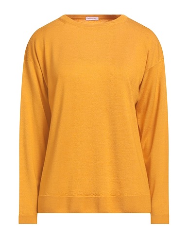 ROSSOPURO Pullover Giallo ocra 70% Lana, 20% Seta, 10% Cachemire