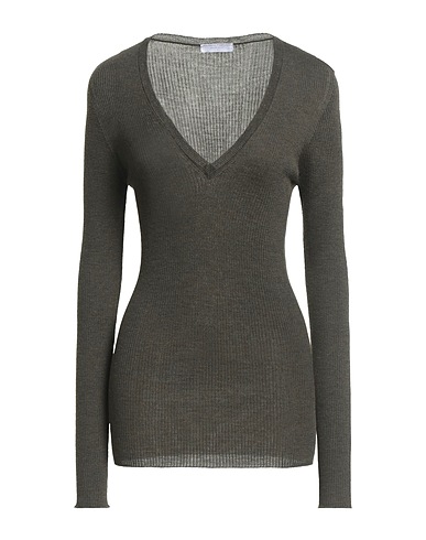 MAJESTIC FILATURES Sweater Military green 100% Merino Wool
