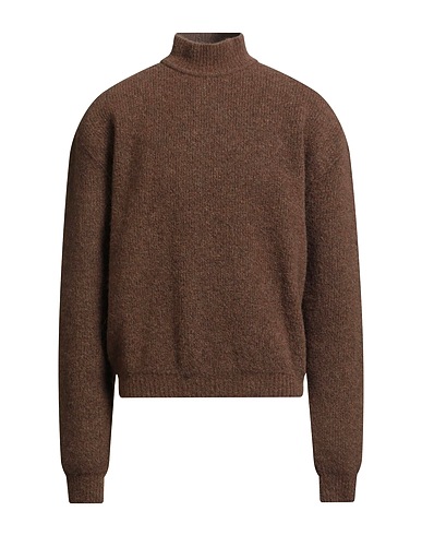 RICK OWENS Turtleneck Brown 48% Alpaca wool, 30% Polyamide, 20% Wool, 2% Elastane