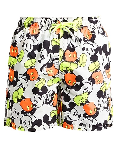 MC2 SAINT BARTH Swim shorts X DISNEY White 100% Recycled polyester