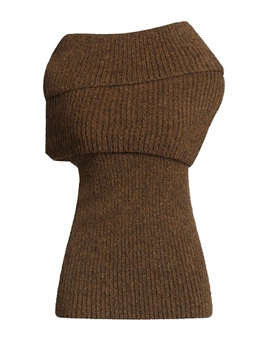 RICK OWENS Polo neck Khaki 48% Alpaca wool, 30% Polyamide, 20% Wool, 2% Elastane