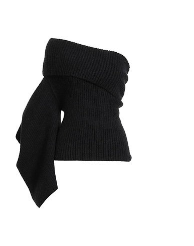 RICK OWENS Polo neck Black 48% Alpaca wool, 30% Polyamide, 20% Wool, 2% Elastane