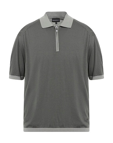EMPORIO ARMANI Jumper Military green 55% Lyocell, 40% Virgin Wool, 5% Silk, Polyamide, Elastane