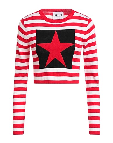 REVISE CONCEPT Sweater Red 55% Nylon, 20% Polyester, 16% Acrylic, 9% Wool