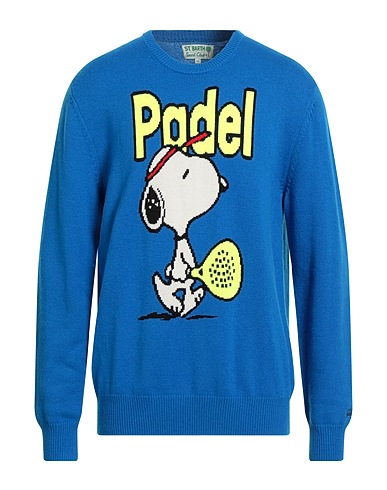 MC2 SAINT BARTH Sweater SPORT CLUB Bright blue 40% Wool, 25% Viscose, 25% Polyamide, 10% Cashmere