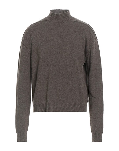 RICK OWENS Cashmere jumper Dark brown 97% Cashmere, 3% Wool