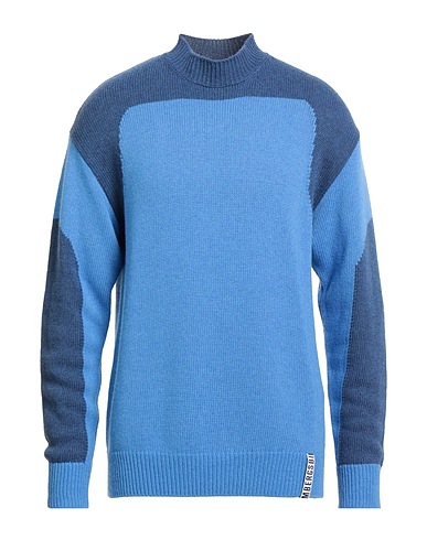 BIKKEMBERGS Turtleneck AZZURRO 45% Viscose, 25% Polyamide, 25% Wool, 5% Cashmere