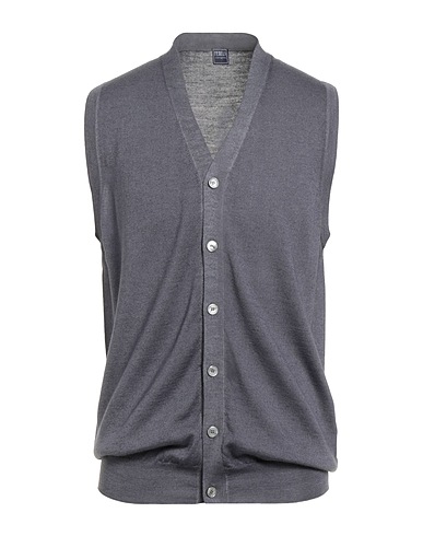FEDELI Cardigan Slate blue 100% Merino Wool