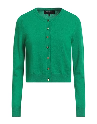 PAULE KA Cardigan Green 89% Wool, 10% Cashmere, 1% Elastane