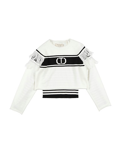 TWINSET Pullover Bianco 50% Viscosa, 25% Poliammide, 25% Poliestere