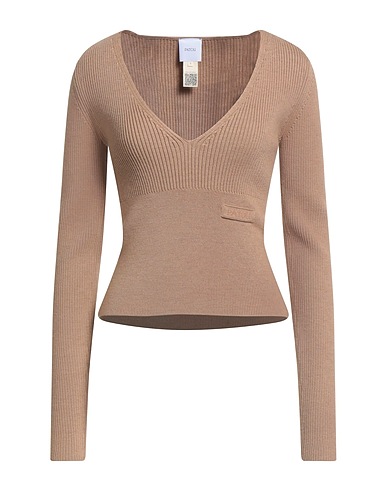 PATOU Sweater Camel 94% Merino Wool, 5% Polyamide, 1% Elastane