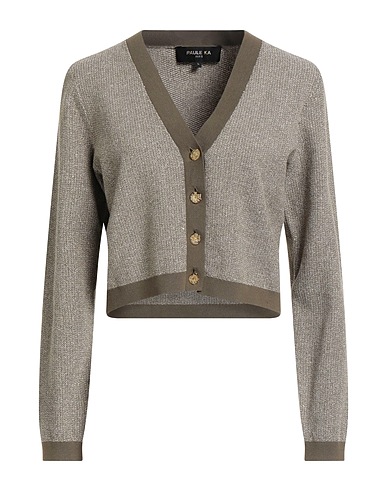 PAULE KA カーディガン ミリタリーグリーン レーヨン 57% / ポリエステル 23% / コットン 13% / 金属繊維 4% / リネン 3%