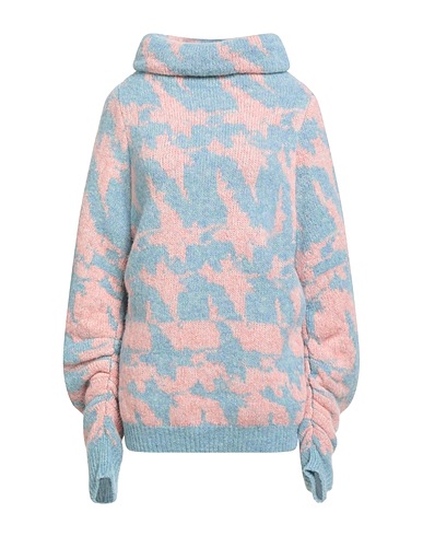 DRIES VAN NOTEN Polo neck Sky blue 60% Alpaca wool, 25% Merino Wool, 15% Polyamide