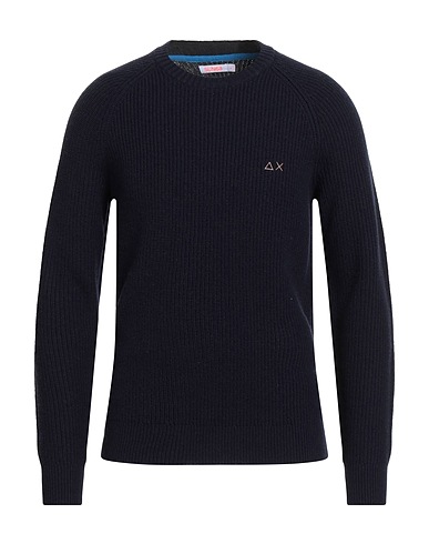 SUN 68 Jumper Navy blue 47% Merino Wool, 38% Viscose, 10% Polyamide, 5% Cashmere