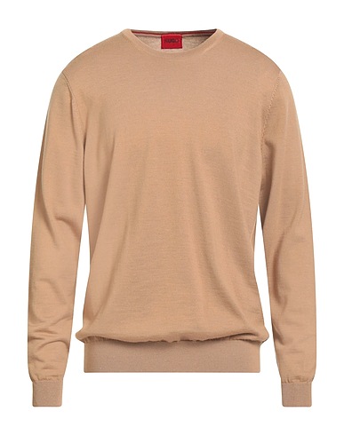 HUGO Jumper Camel 100% Virgin Wool