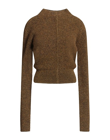 RICK OWENS Polo neck Military green 48% Alpaca wool, 30% Polyamide, 20% Wool, 2% Elastane