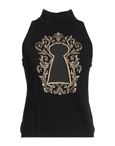 MOSCHINO Polo neck COUTURE Black 95% Virgin Wool, 5% Polyester, Polyamide, Viscose