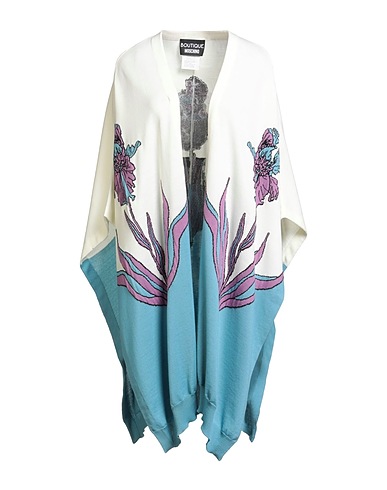 BOUTIQUE MOSCHINO Cape BOUTIQUE Light blue 100% Virgin Wool