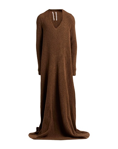RICK OWENS Knit dress Brown 48% Alpaca wool, 30% Polyamide, 20% Wool, 2% Elastane